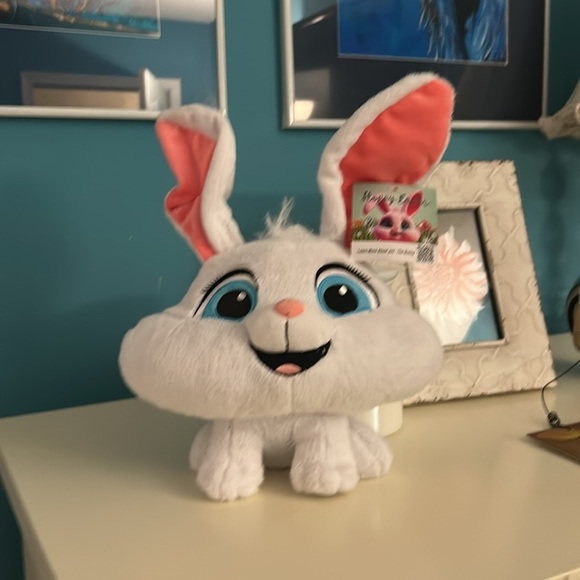 White and Pink Bunny Plush Toy - Picture 3 of 3